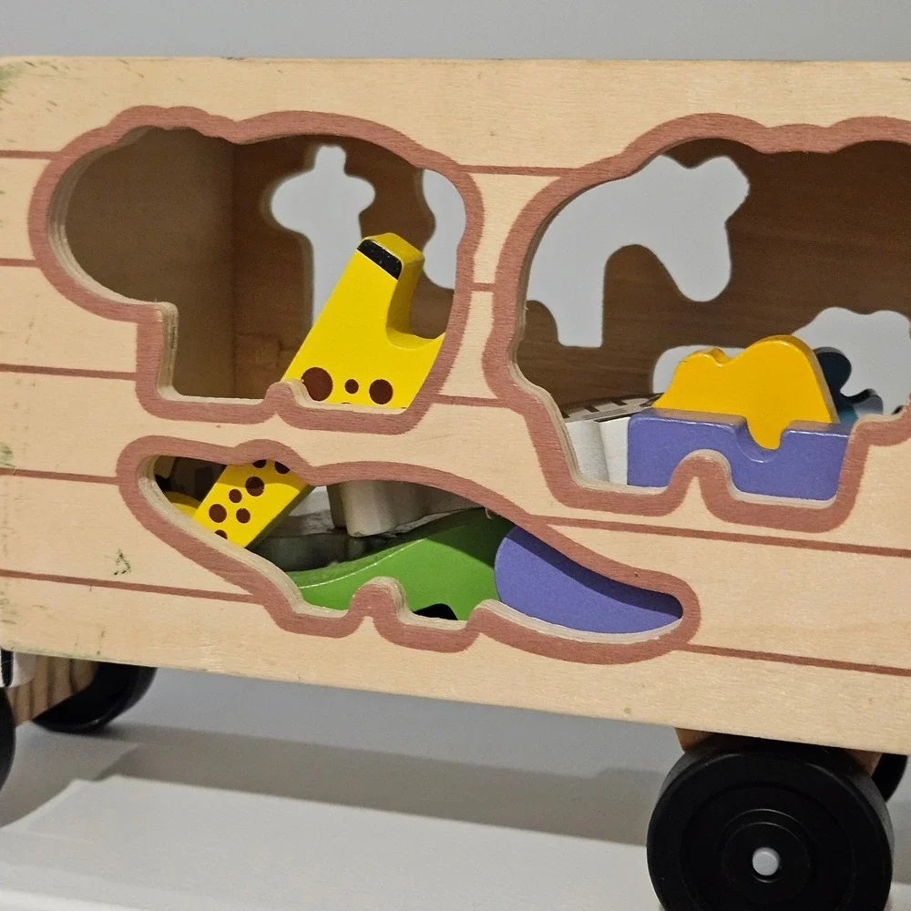 Melissa & Doug Animal Rescue Truck Shape Sorter Safari 5180 Learning Educational